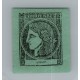 ARGENTINA 1865 GJ 5 CORRIENTES COLOR VERDE AZULADO ESTAMPILLA NUEVA CON GOMA DE LUJO INMENSOS MARGENES TIPO 8 DE LA PLANCHA U$ 247